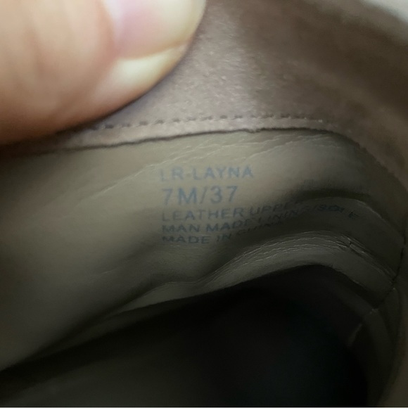 Lord and Taylor Round Toe Block Heel Suede Leather Ankle Boots Booties Size 7 - Picture 5 of 6